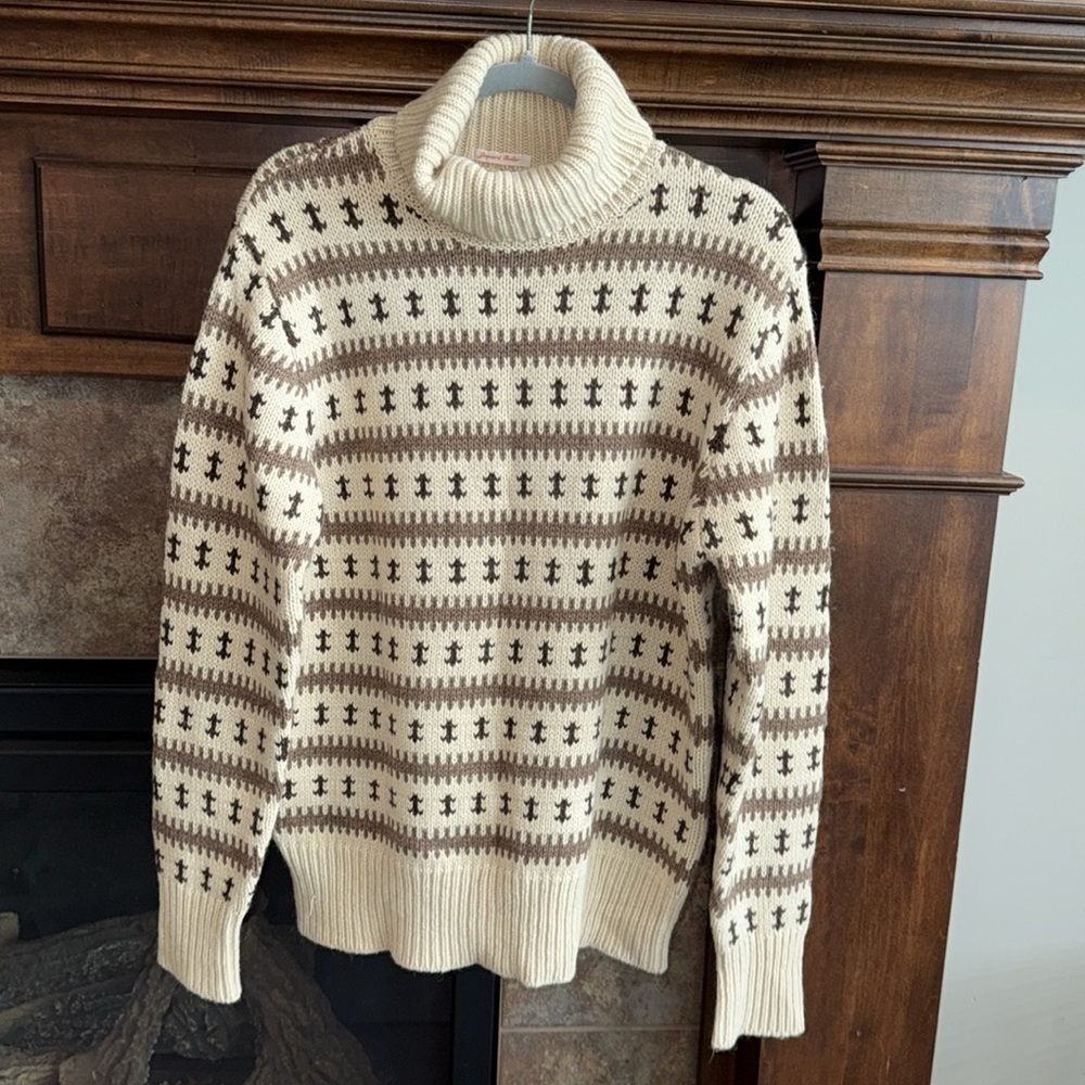 GANT Rugger Khaki Knitted Wool Alpaca Turtleneck Sweater NWT Large - Picture 13 of 13